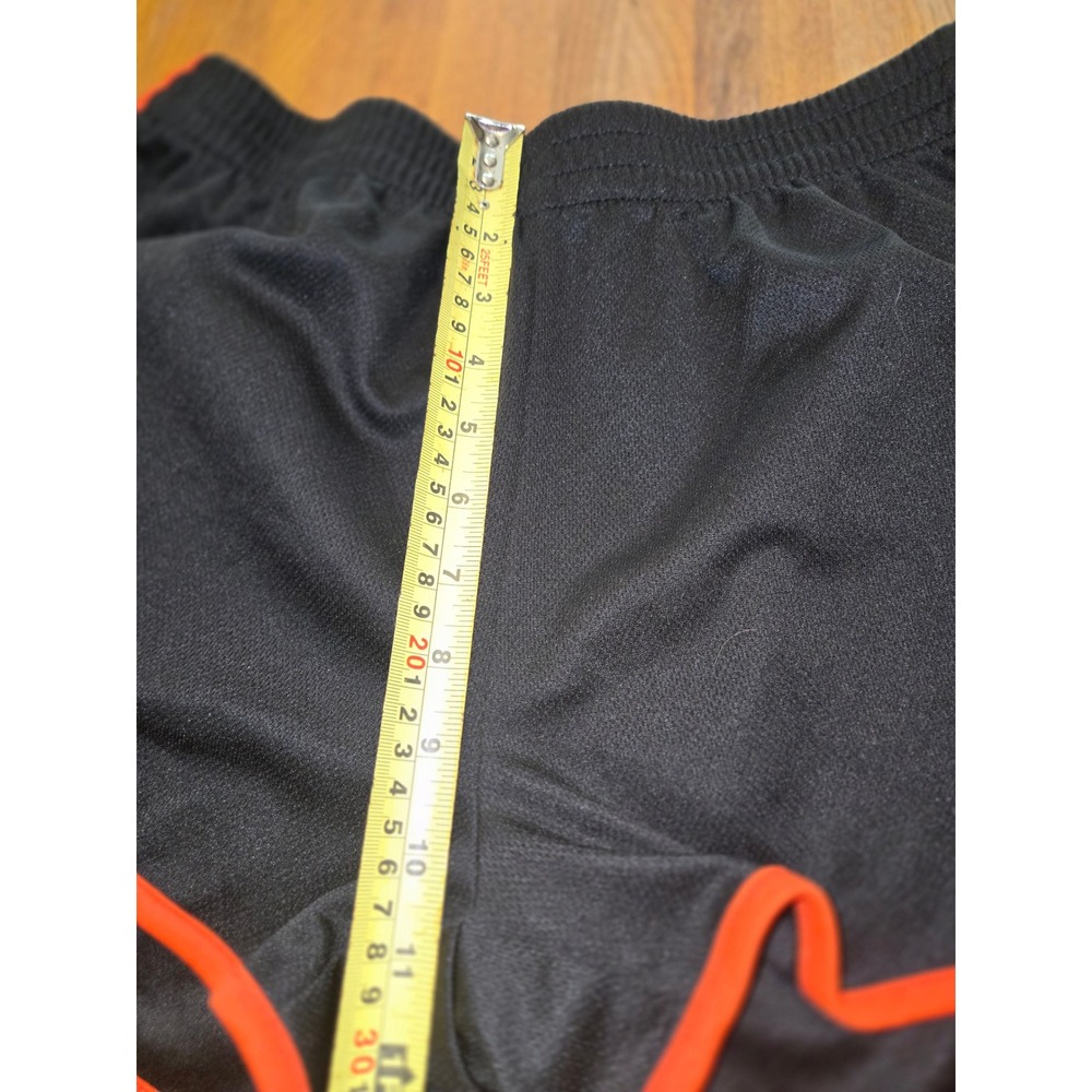 Activewear by Jennifer Lauren Women LG Black Orange Zebra Mesh Running Shorts - Picture 3 of 7